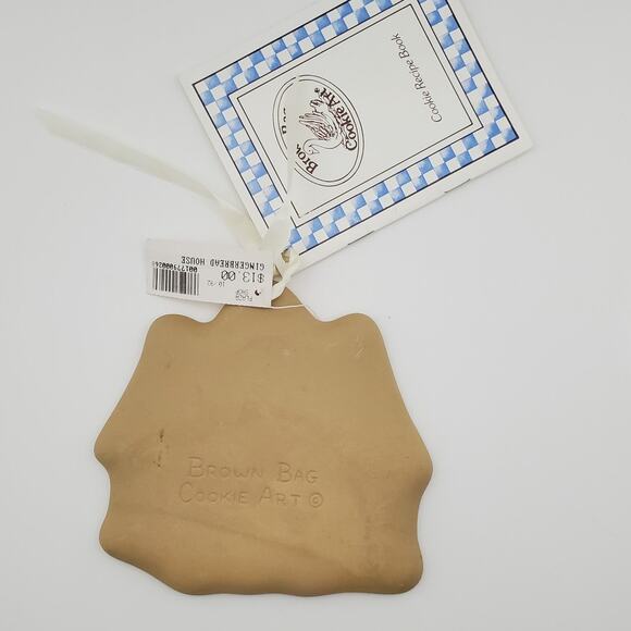 Gingerbread House Brown Bag Cookie Art Mold w/ Recipe Booklet Vintage Unused - Picture 4 of 10